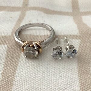 Sterling Silver and CZ Set